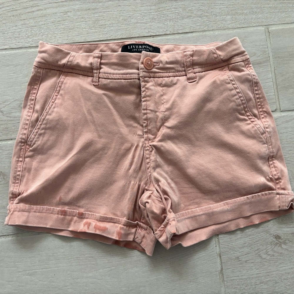 Liverpool Women's Dusty Pink Cotton Jean Shorts